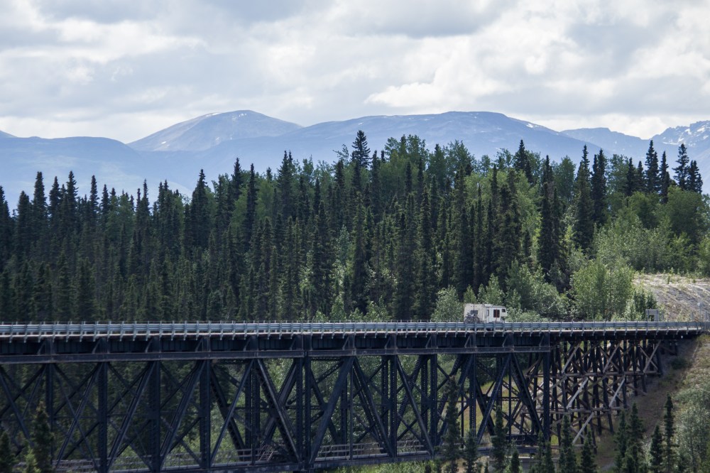Crossing the bridge en route to McCarthy, Ak