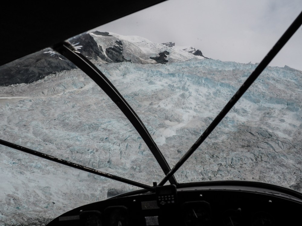 Getting up close and personal with the Root Glacier icefall